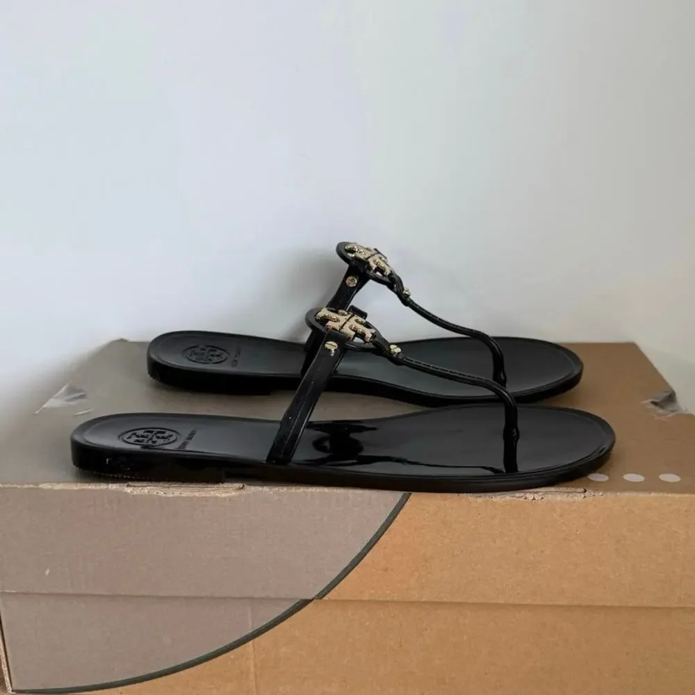 Tory Burch Mini Miller ‘Black’ Women Slip On Sandals - SZ 7